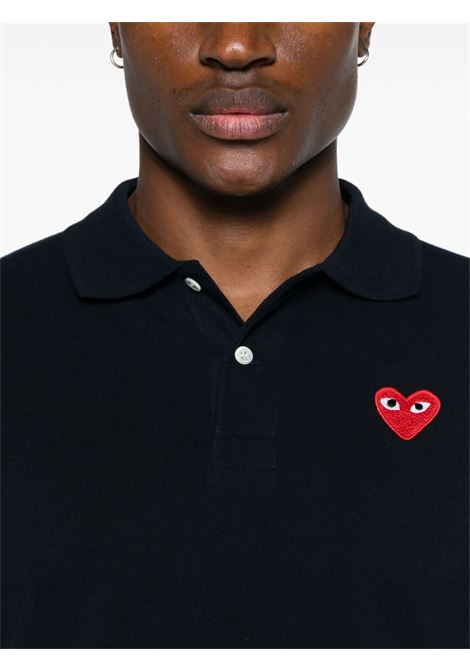 red emblem knid polo man navy COMME DES GARÇONS PLAY | AX-T006-0512